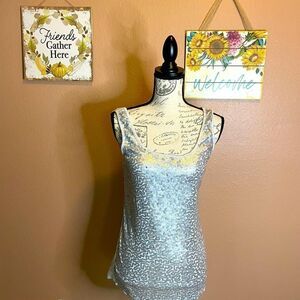 Old Navy grey sequined top